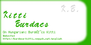 kitti burdacs business card